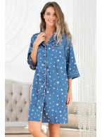 Халат Mia-Mella Stars 7077 синий Халат Mia-Mella Stars 7077 синий