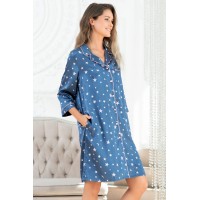 Халат Mia-Mella Stars 7077 синий