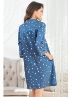 Халат Mia-Mella Stars 7077 синий Халат Mia-Mella Stars 7077 синий