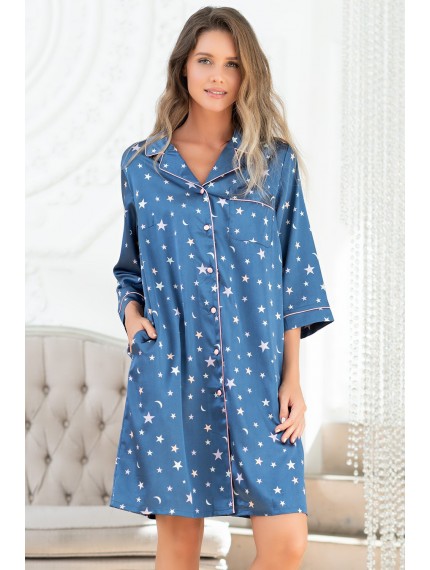 Халат Mia-Mella Stars 7077 синий