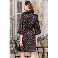 Халат Mia-Mella Julia peppers 7073 черный