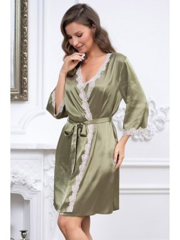 Халат Mia-Mella Julia 8733 оливковый Халат Mia-Mella Julia 8733 оливковый