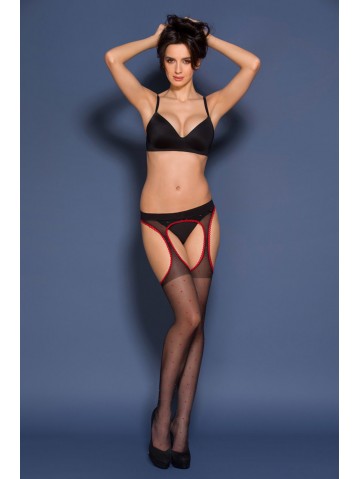 Чулки Gabriella 553 Strip panty Lola Nero-Red Чулки Gabriella 553 Strip panty Lola Nero-Red