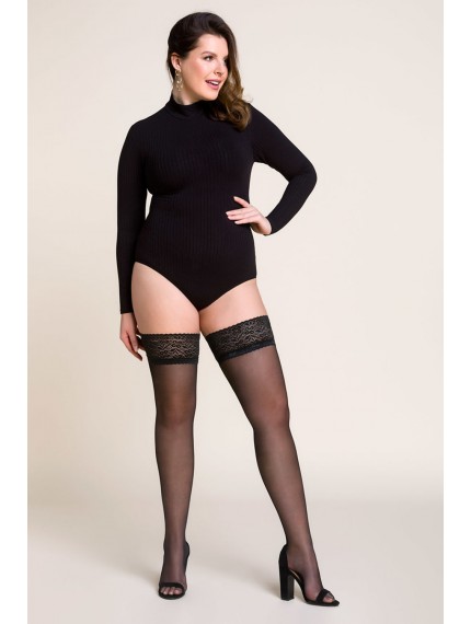 Чулки Gabriella 164 Calze Plus Size Nero