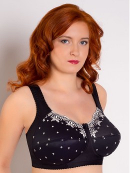 Бюстгальтер Valmira 1107 ADA Черный с белой вышивкой