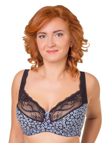 Бюстгальтер Valmira 1109 VIOLA Чёрный с синим