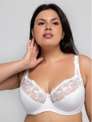 Бюстгальтер Valmira 1109 VIOLA Белый с лилиями