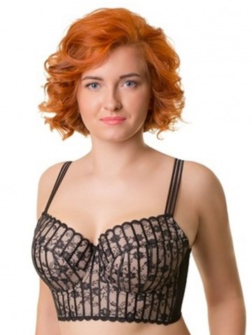 Бюстье Valmira 1244 MARIKA Чёрный с вышивкой