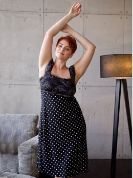 Ночная сорочка Valmira AGATE 5811 Чёрный в горох