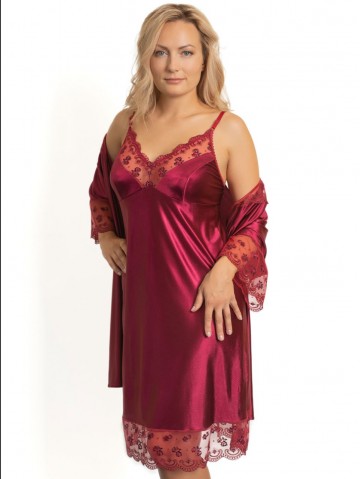 Ночной халат Valmira SARLOTE 8112 Бордовая роза