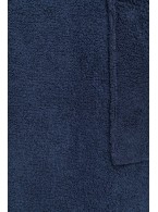 Женский махровый халат с капюшоном Sport&Style (Е 903) тёмно-синий