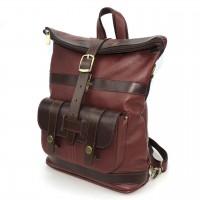 Сумка-рюкзак кожаная бордовая «Тесса»