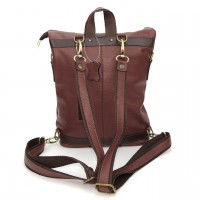 Сумка-рюкзак кожаная бордовая «Тесса»