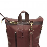 Сумка-рюкзак кожаная бордовая «Тесса»