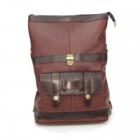 Сумка-рюкзак кожаная бордовая «Тесса»