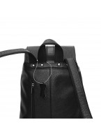 Черный кожаный рюкзак «Классика»