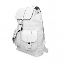 Кожаный рюкзак белый женский «Пломбир»