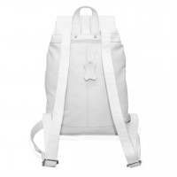 Кожаный рюкзак белый женский «Пломбир»