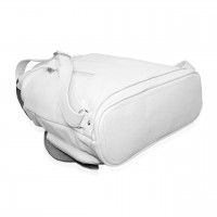 Кожаный рюкзак белый женский «Пломбир»