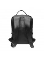 Черный мужской кожаный рюкзак «Виктор»