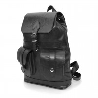 Черный кожаный рюкзак «Черный лебедь»