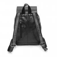Черный кожаный рюкзак «Черный лебедь»