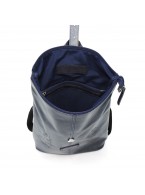 Синяя кожаная сумка-рюкзак «Карла»