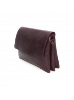 Женская бордовая кожаная сумка «Альда» Без тиснения