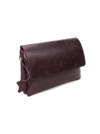 Женская бордовая кожаная сумка «Альда» Без тиснения