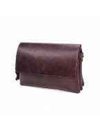 Женская бордовая кожаная сумка «Альда» Без тиснения