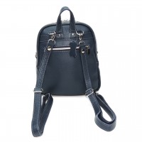Сумка рюкзак кожаная женская синяя «Триана»