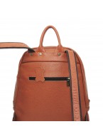 Оранжевый кожаный рюкзак «Ксанта»