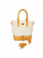 Комбинированная женская желтая сумка David Jones