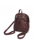 Бордовый кожаный рюкзак-сумка «Бэрри»