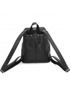 Черный кожаный рюкзак «Виталия»
