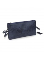 Синяя женская кожаная сумка «Милана»