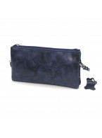 Синяя женская кожаная сумка «Милана»