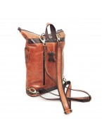 Рыжая кожаная сумка-рюкзак «Ифе»