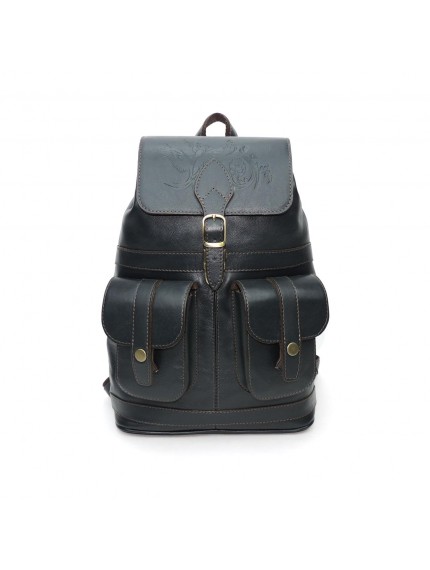 Кожаный рюкзак женский зеленый «Гринто»
