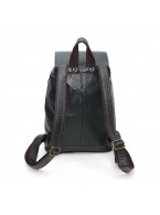 Кожаный рюкзак женский зеленый «Гринто»