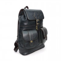 Кожаный рюкзак женский зеленый «Гринто»