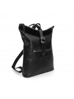 Черная кожаная сумка-рюкзак «Айвери»