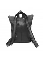 Черная кожаная сумка-рюкзак «Авеню»