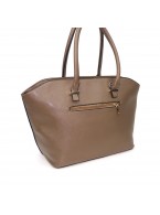 Комплект женский DDA: сумка, клатч, кошелек из искусственной сафьяновой экокожи Бежевый