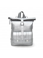 Серебряная кожаная сумка-рюкзак «Селена»