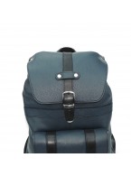Синий кожаный рюкзак «Вирджи»