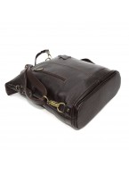 Коричневая кожаная сумка-рюкзак «Рената»
