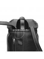 Черный кожаный рюкзак «Ночь»