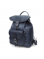 Синий кожаный рюкзак «Полуночный индиго»