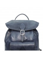 Синий кожаный рюкзак «Полуночный индиго»
